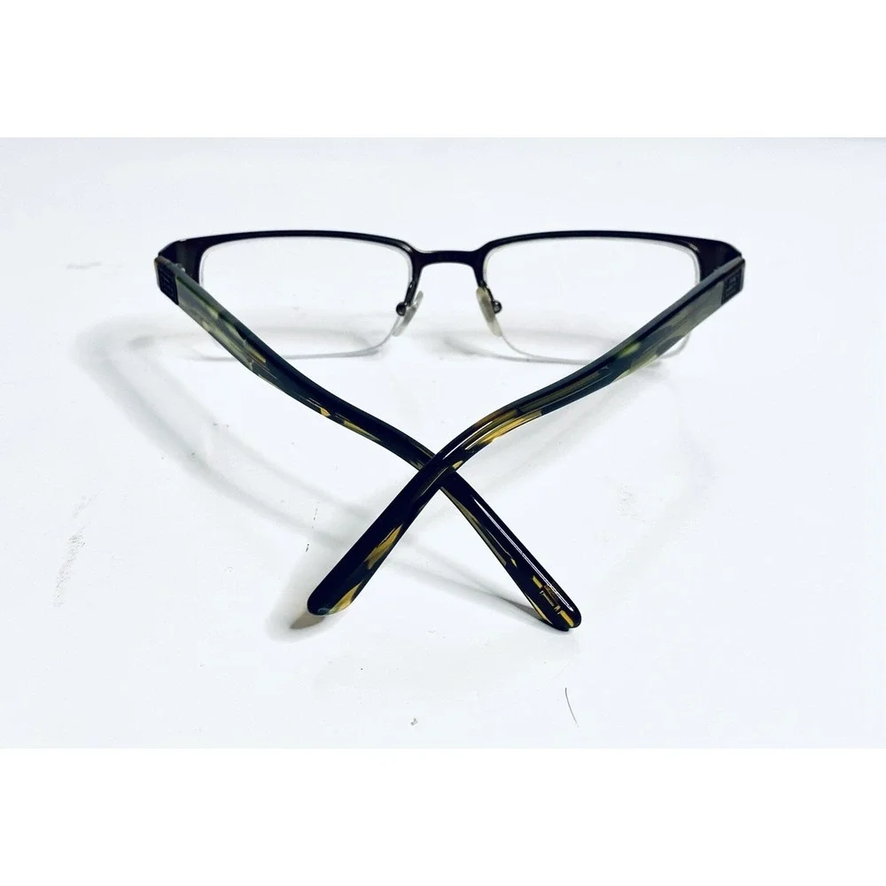 Versace Brown Metal Green Tortoise Lucite Glasses Italy MOD 1184 1320 53 18 140